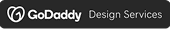 GoDaddy Design Services logo with a bold yellow and white color scheme.
